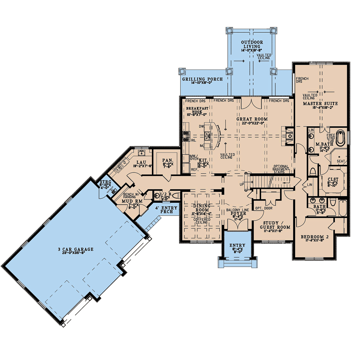 House Plan 82796 Level One