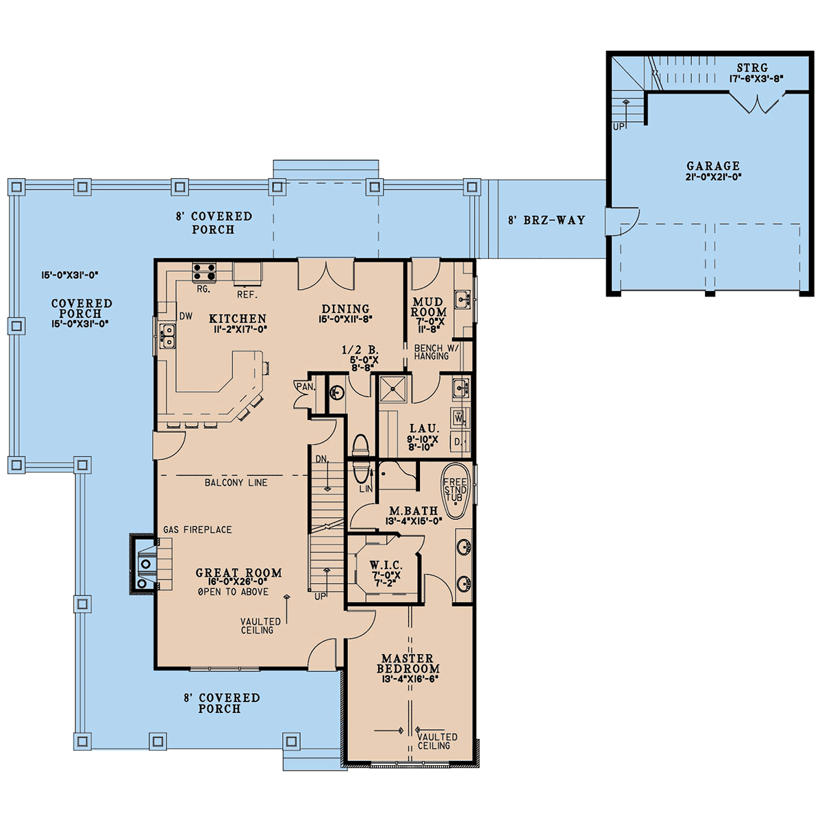 House Plan 82798 Level One