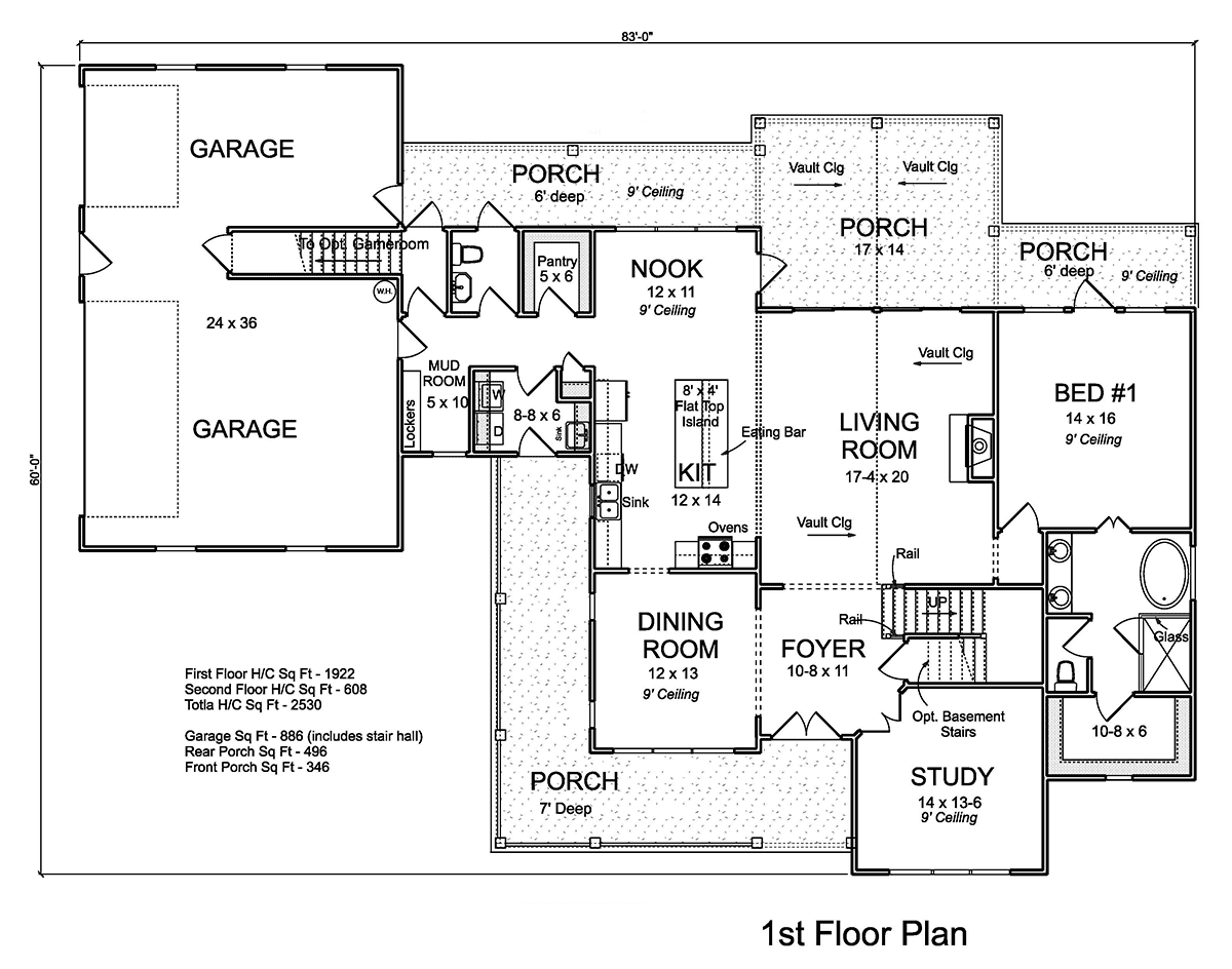 House Plan 82816 Level One