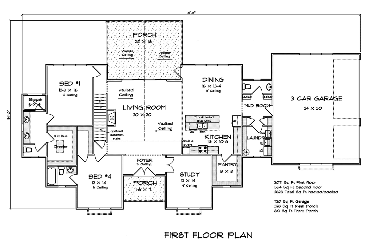 House Plan 82818 Level One