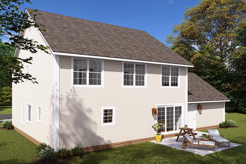 Cottage, Traditional Plan with 1888 Sq. Ft., 4 Bedrooms, 3 Bathrooms, 2 Car Garage Picture 5