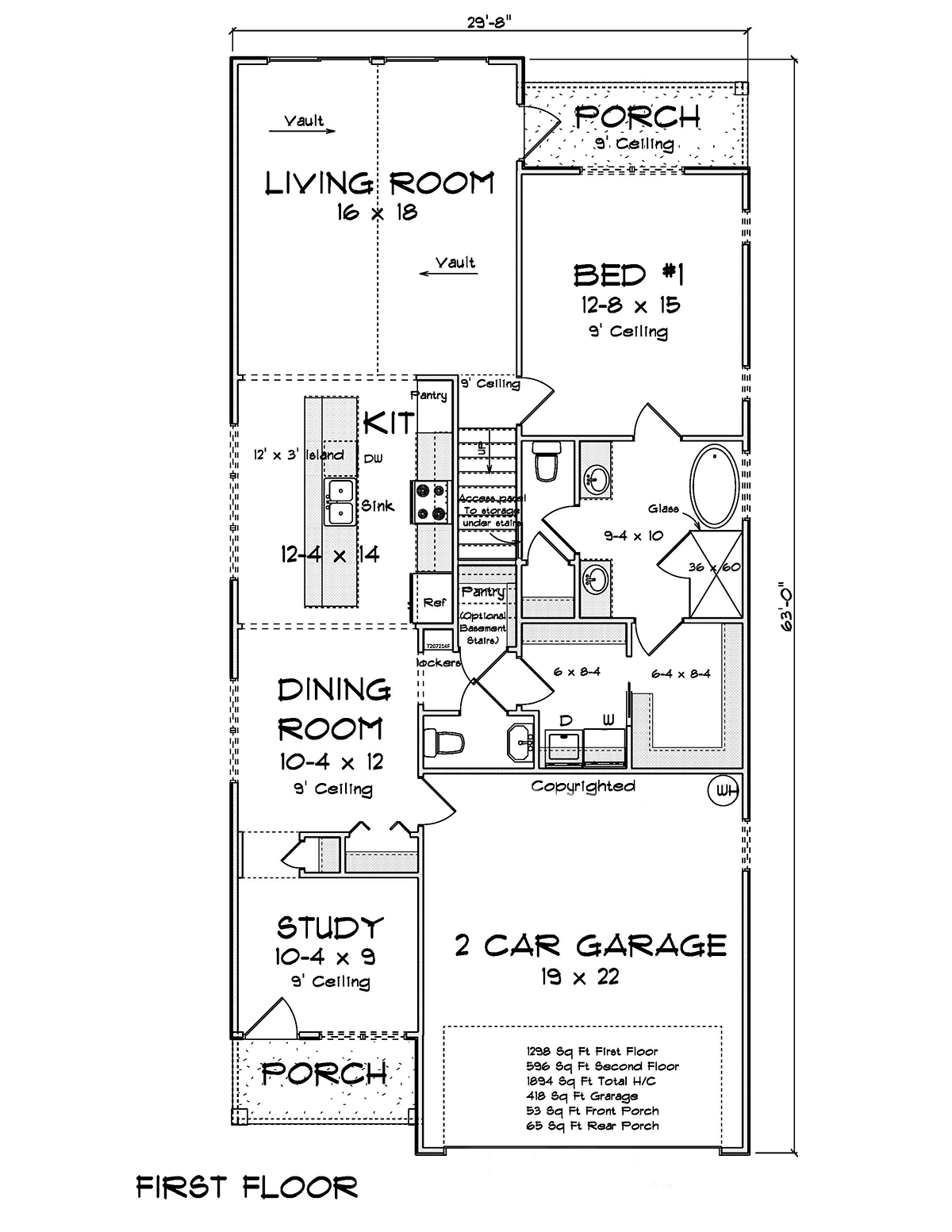 House Plan 82865 Level One