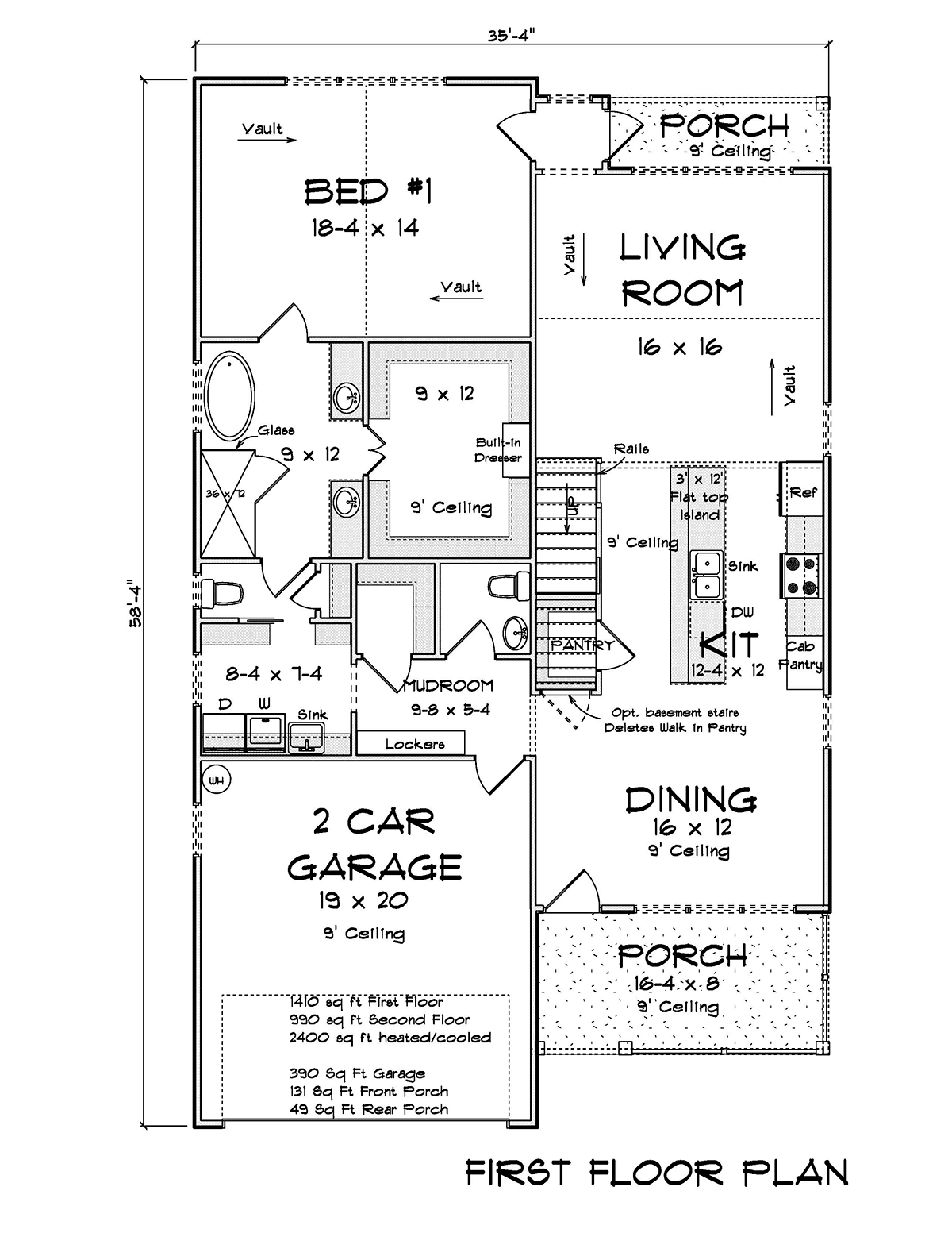 House Plan 82868 Level One