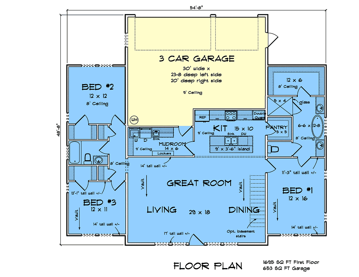 House Plan 82879 Level One