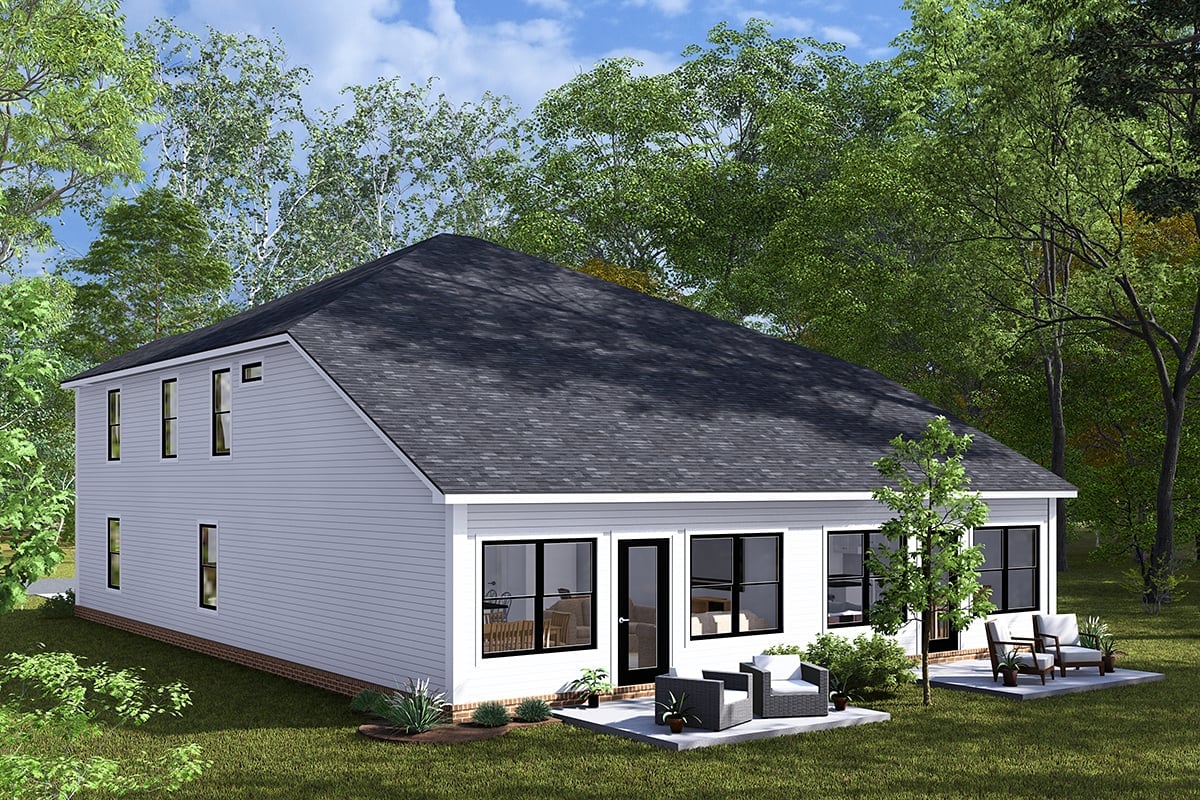 Multi-Family Plan 82889 Rear Elevation