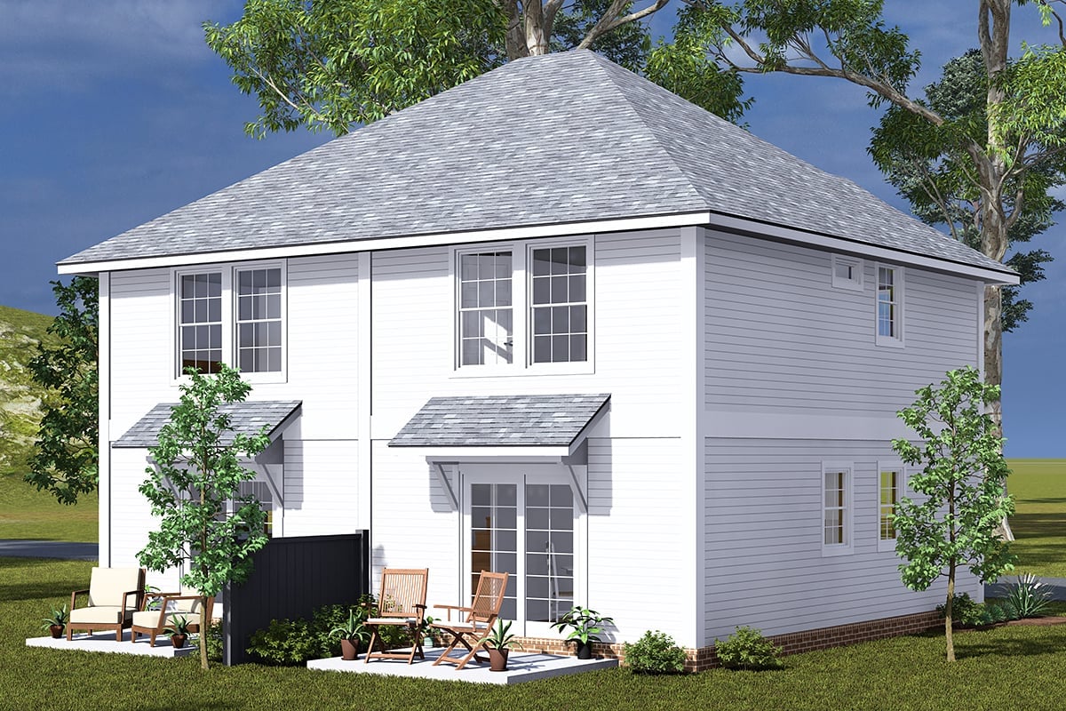 Multi-Family Plan 82891 Rear Elevation