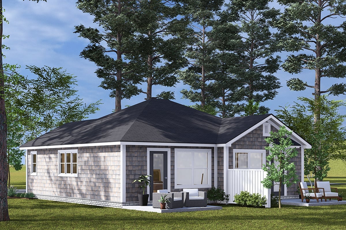 Multi-Family Plan 82892 Rear Elevation