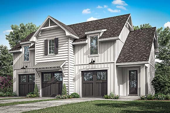 Garage-Living Plan 82905
