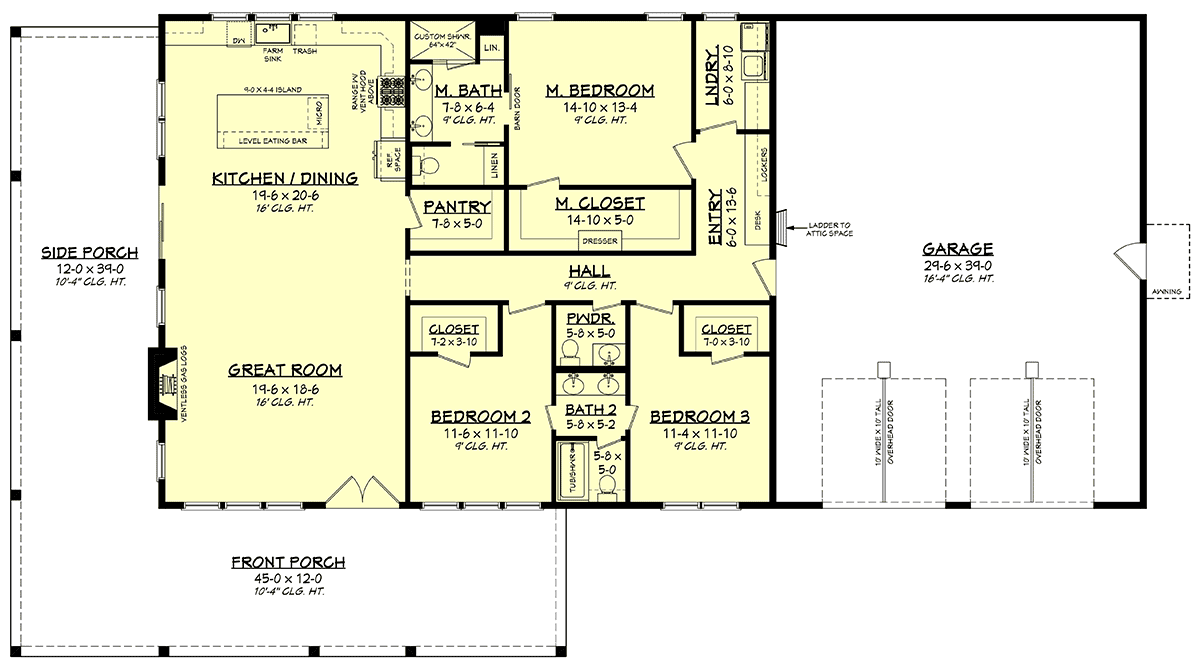 House Plan 82906 Level One