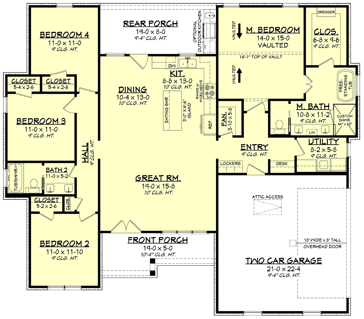 House Plan 82911 Level One