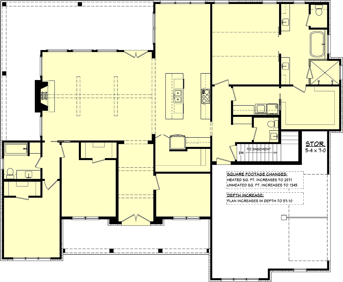 House Plan 82921 Alternate Level One