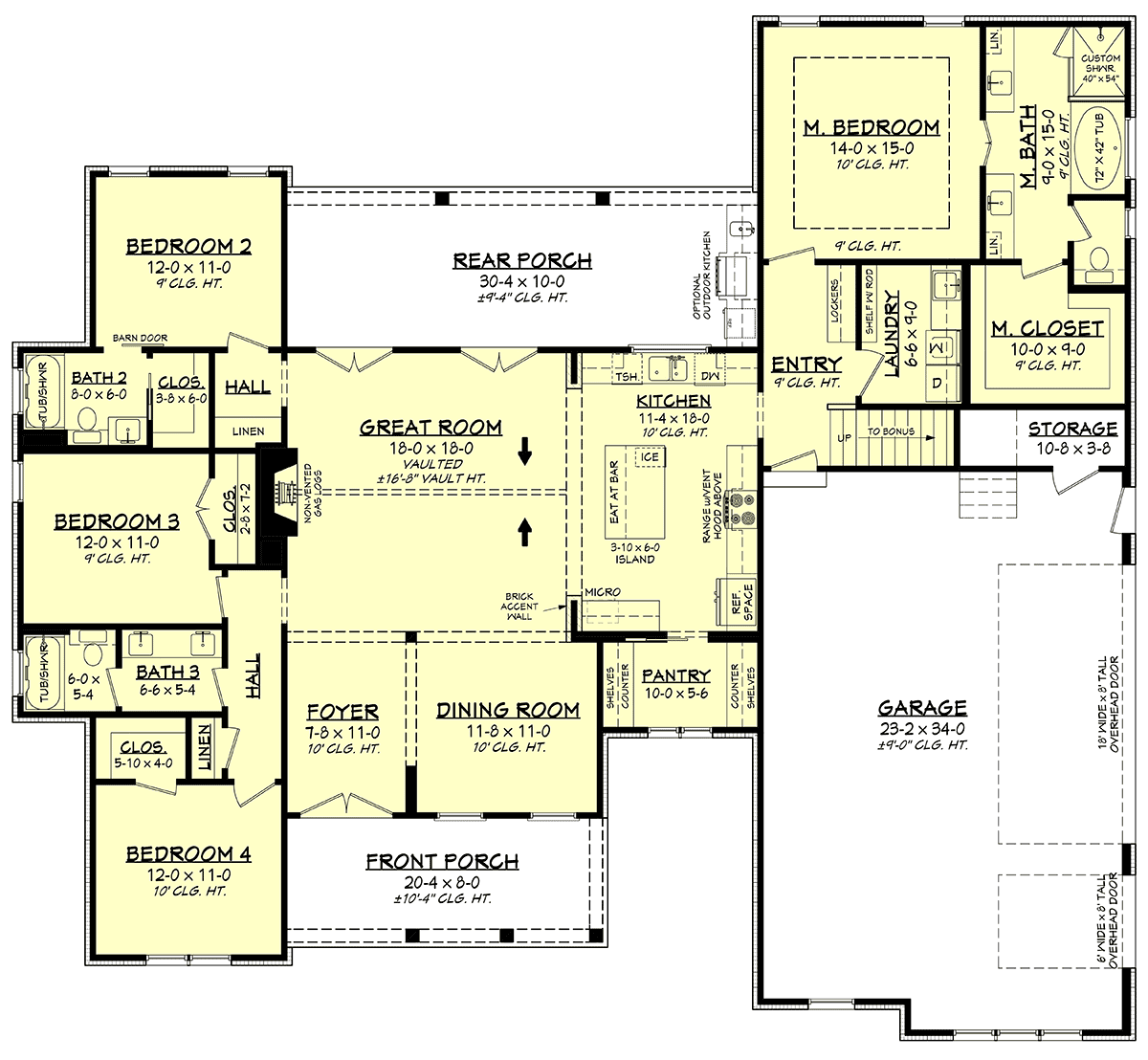 House Plan 82924 Level One
