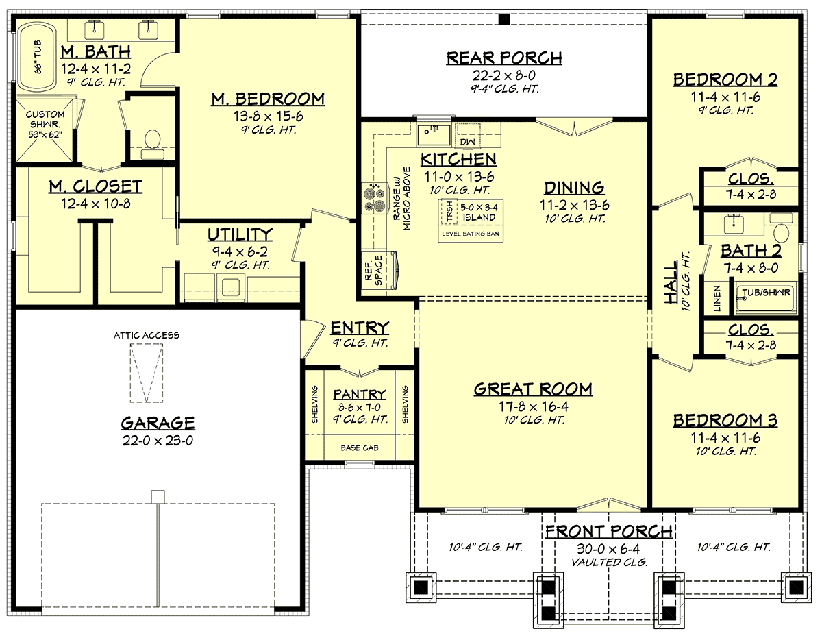 House Plan 82926 Level One