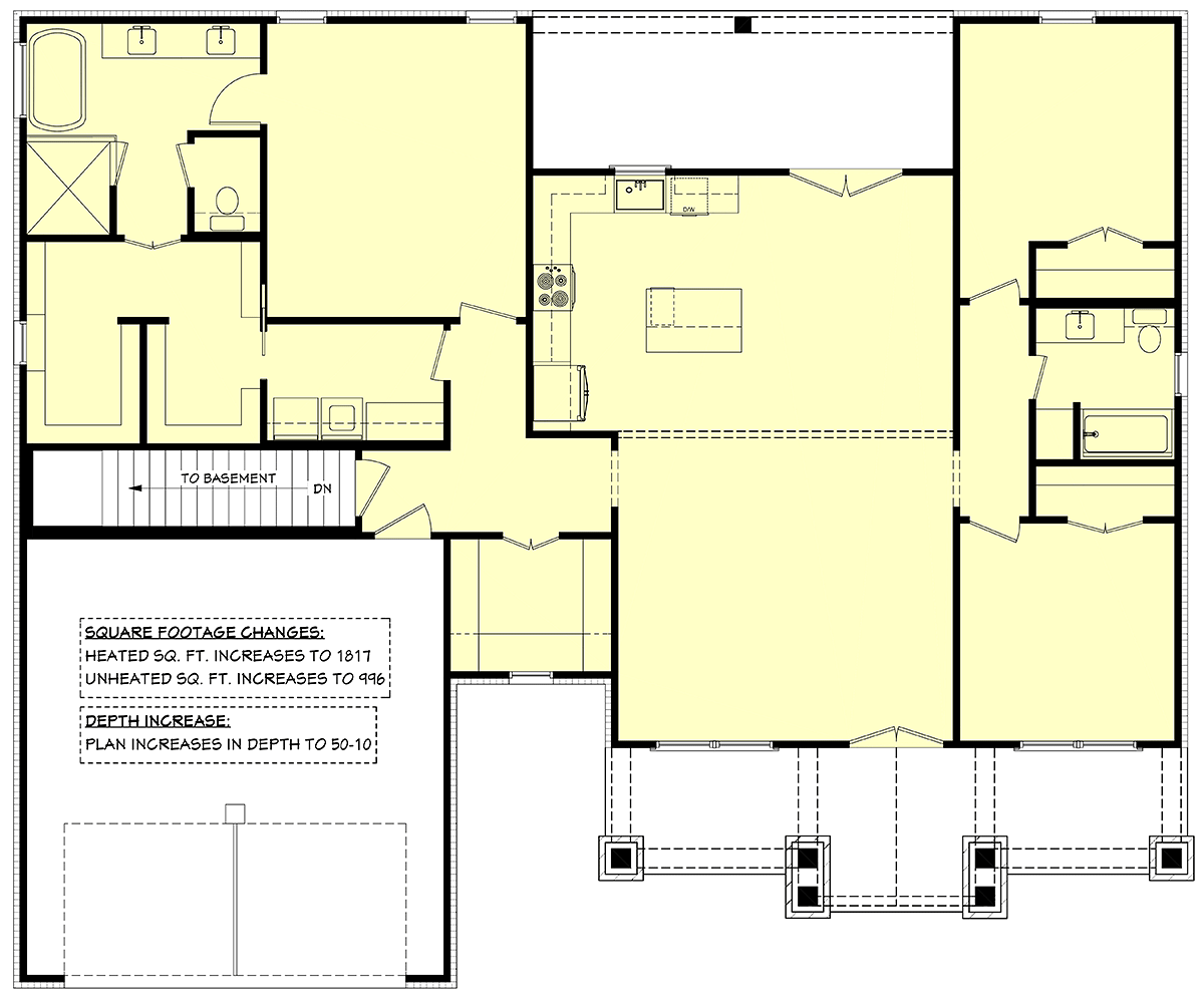House Plan 82926 Alternate Level One