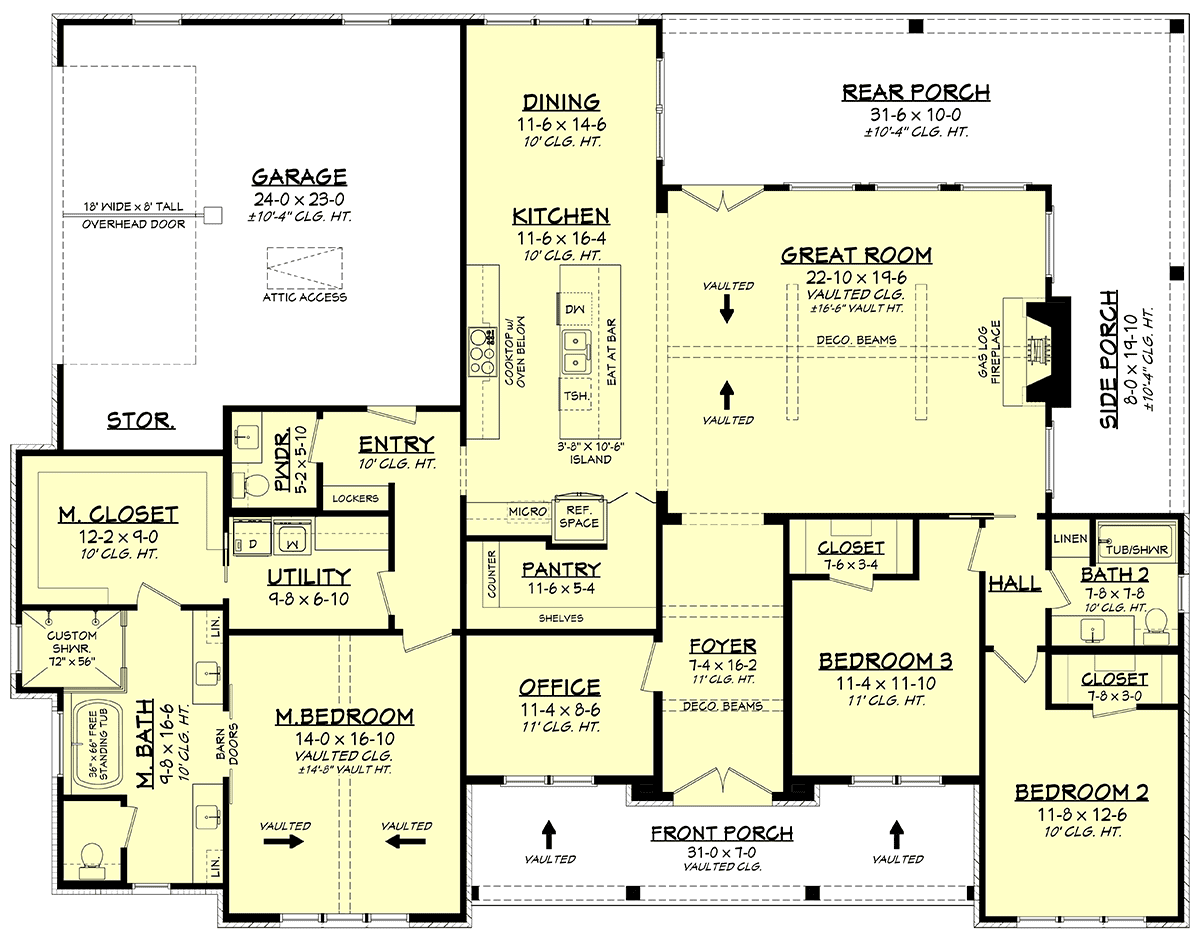 House Plan 82937 Level One