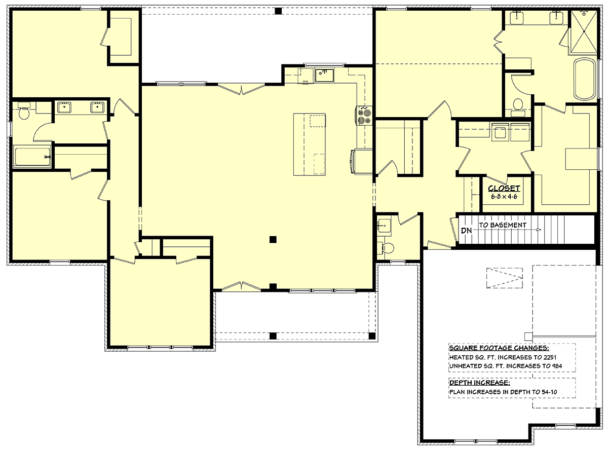 House Plan 82938 Alternate Level One