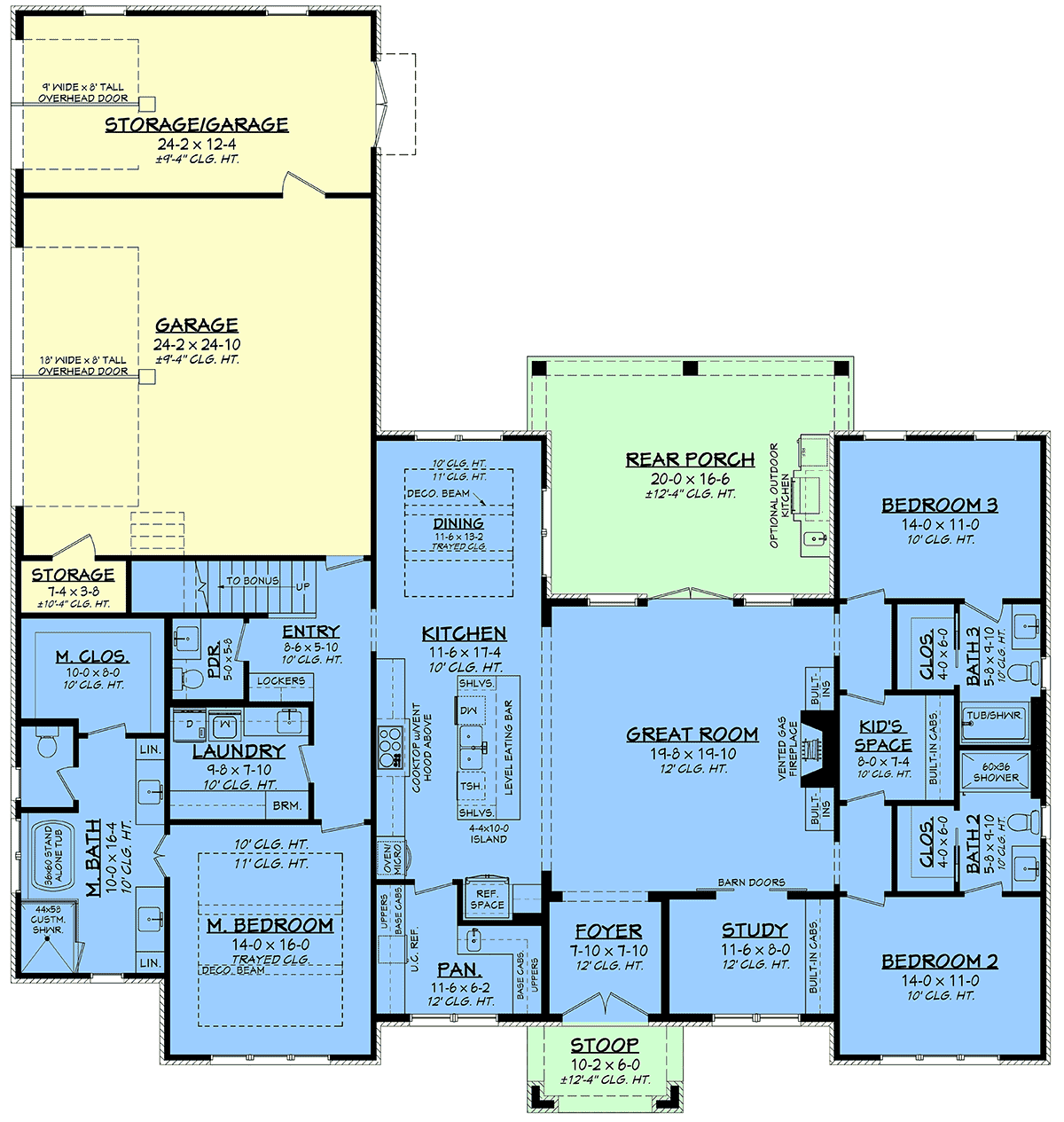 House Plan 82947 Level One