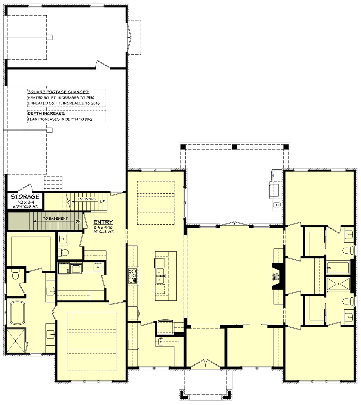 House Plan 82947 Alternate Level One