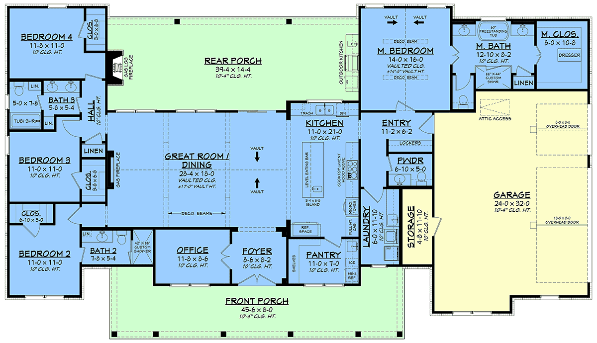 House Plan 82951 Level One