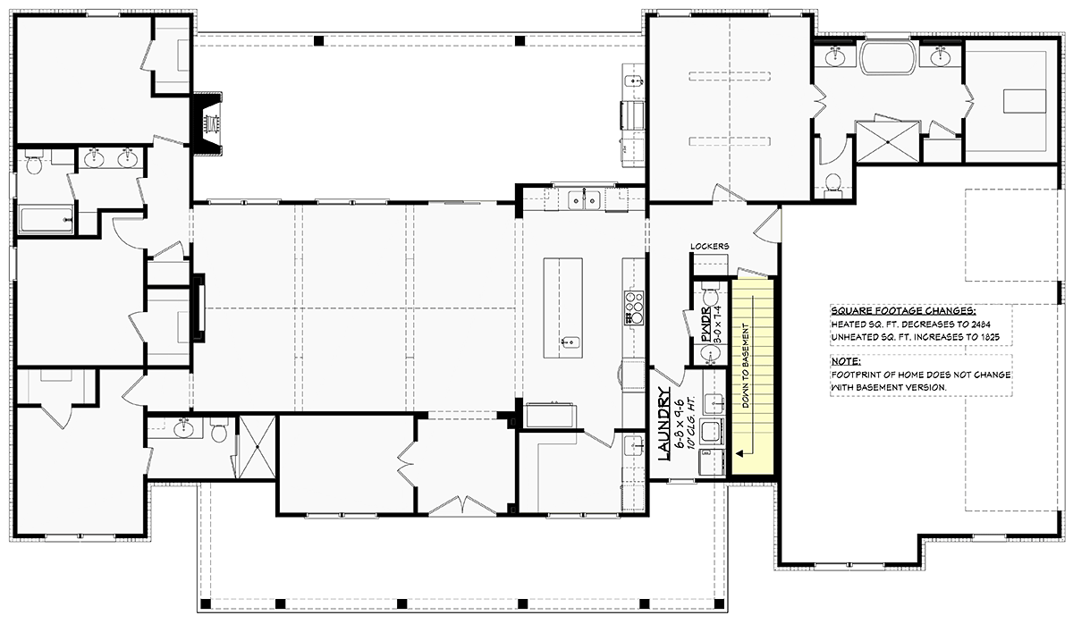 House Plan 82951 Alternate Level One