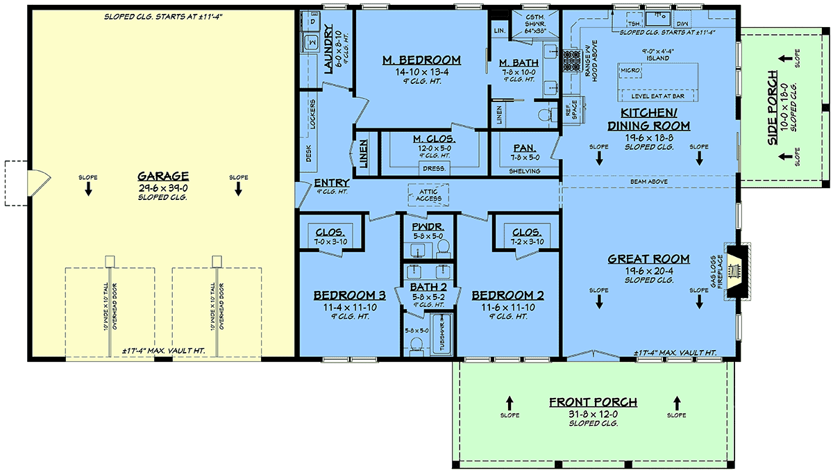 House Plan 82954 Level One