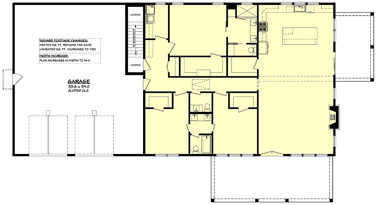 House Plan 82954 Alternate Level One