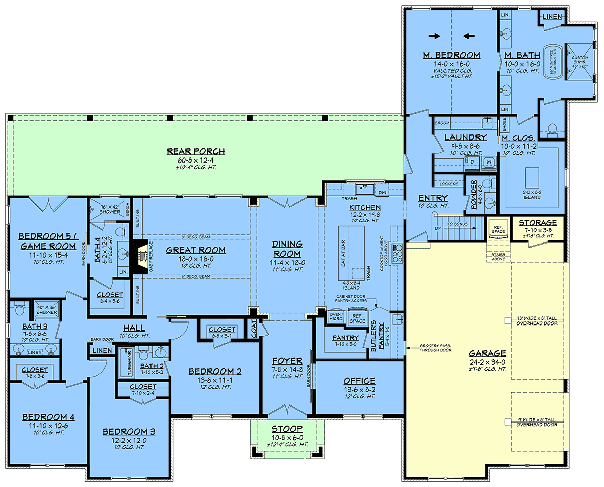 House Plan 82956 Level One