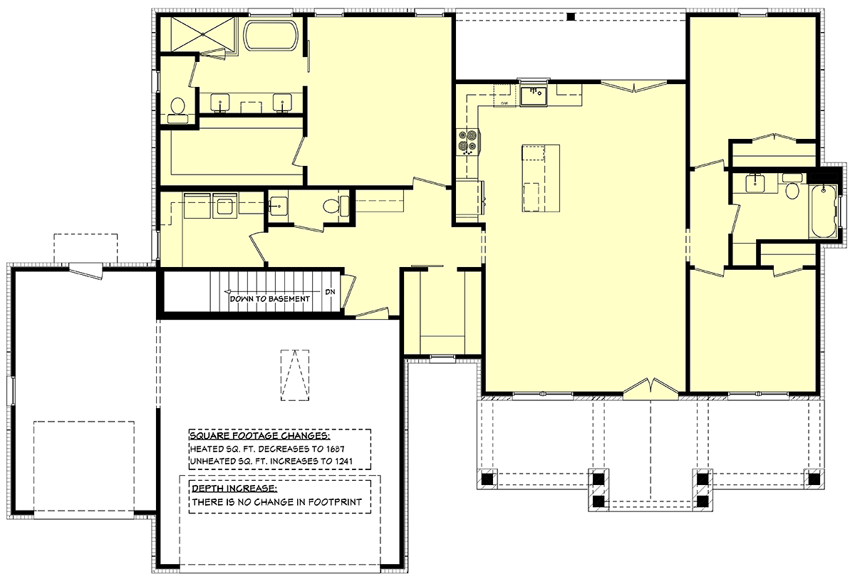 House Plan 82964 Alternate Level One