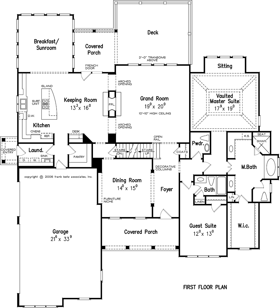 Plan 83000 | Hillside European House Plan with 3 Car Garage