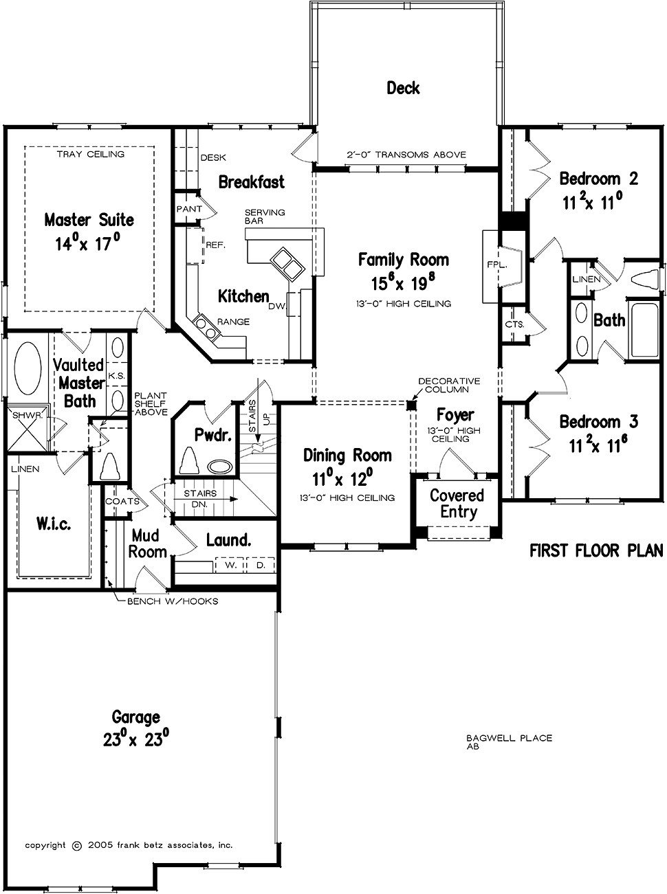 House Plan 83003 Level One