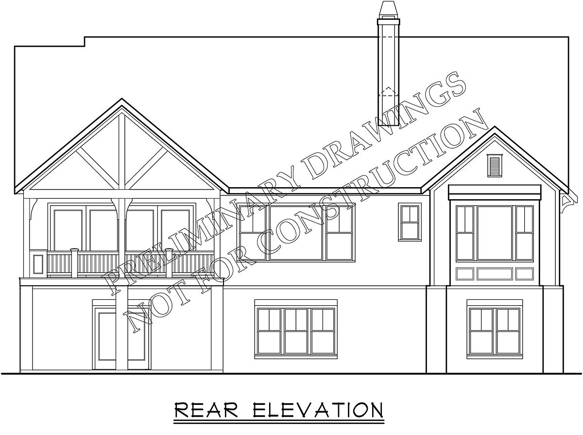 House Plan 83125 Rear Elevation