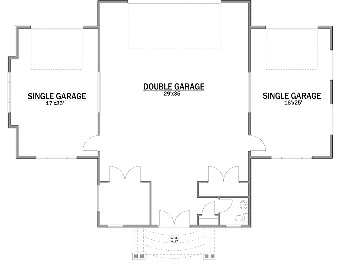 Garage Plan 83332 - 4 Car Garage Level One