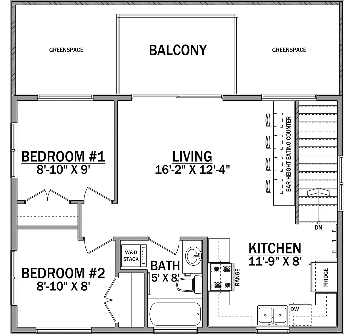 Garage-Living Plan 83333 Level Two
