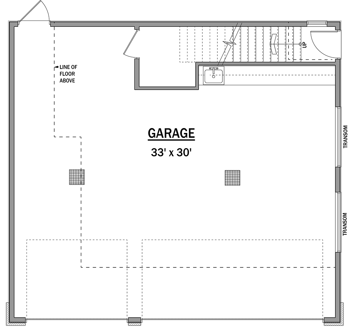 Garage-Living Plan 83338 Level One