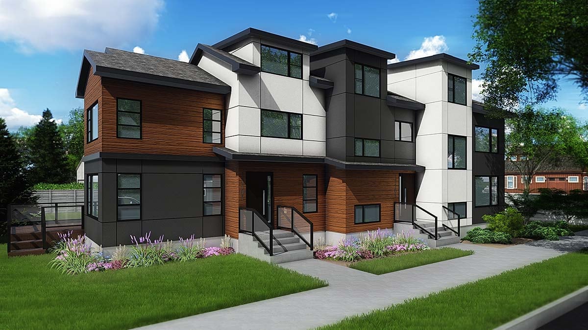 Farmhouse Plan with 4395 Sq. Ft., 6 Bedrooms, 6 Bathrooms, 2 Car Garage Elevation