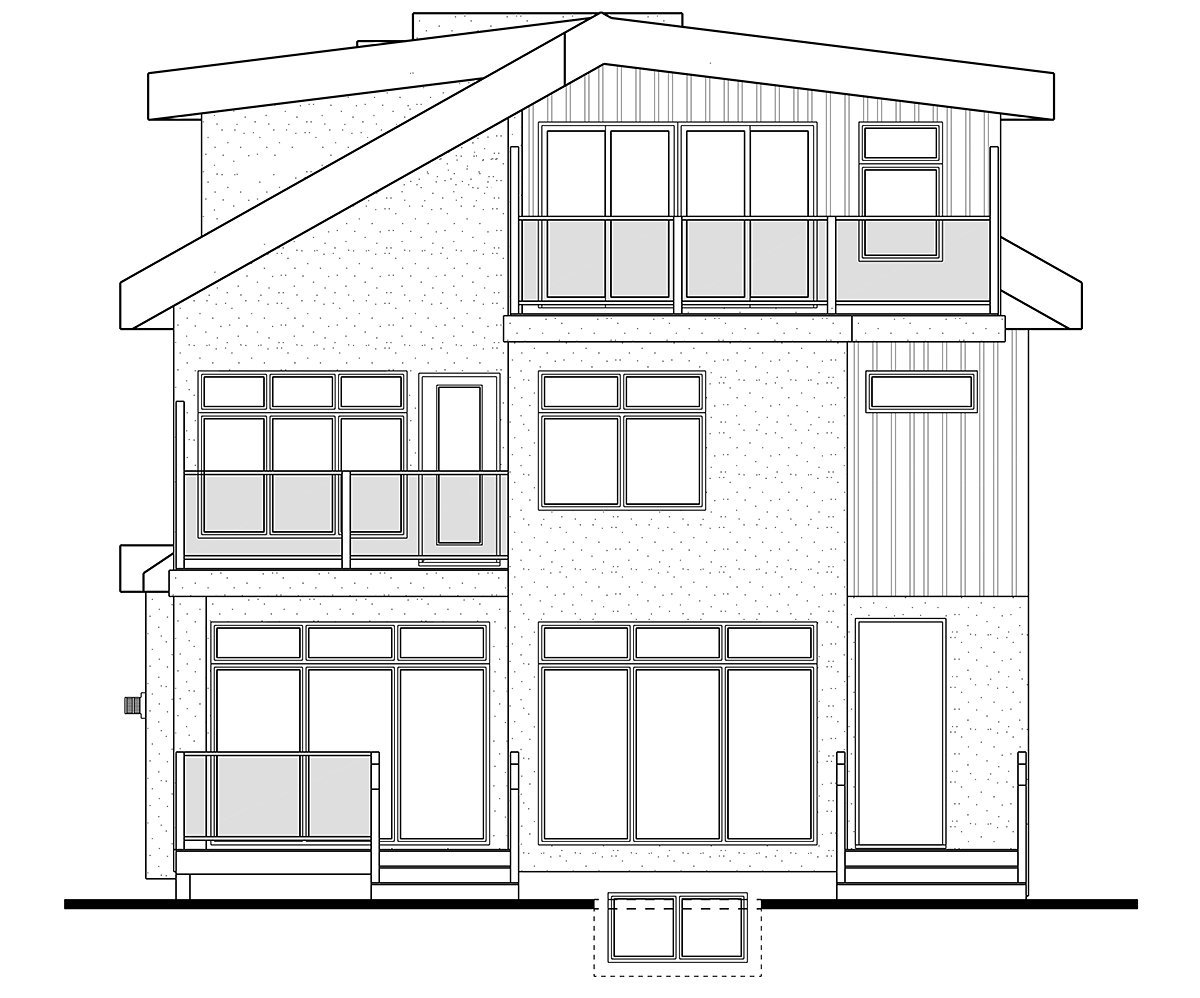 House Plan 83359 Rear Elevation
