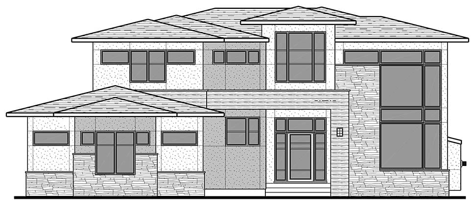 Modern Plan with 2946 Sq. Ft., 3 Bedrooms, 3 Bathrooms, 3 Car Garage Picture 4