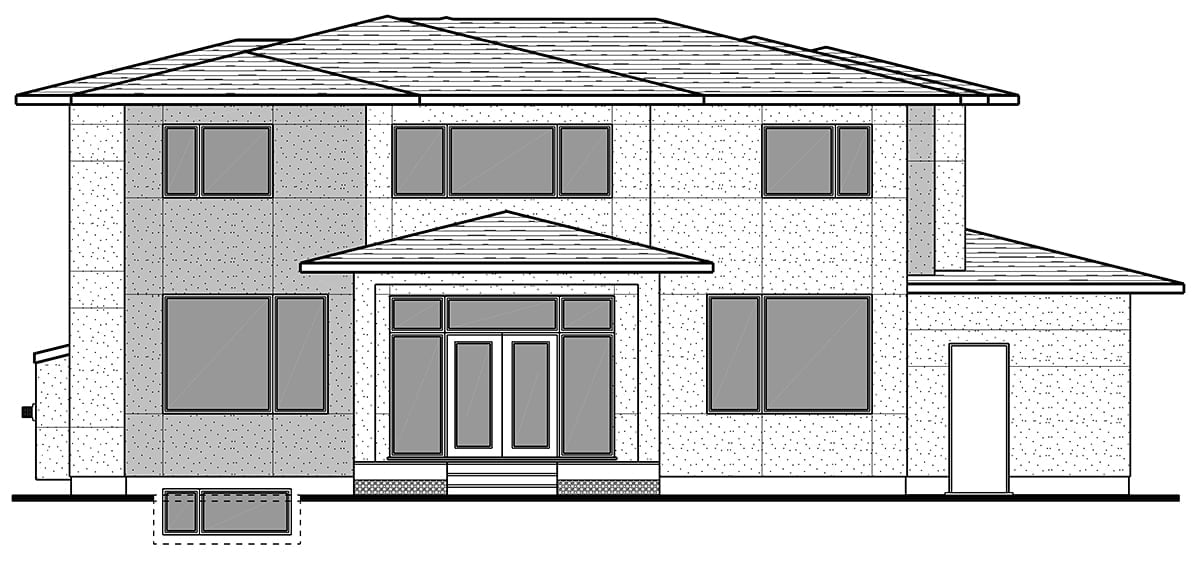House Plan 83361 Rear Elevation