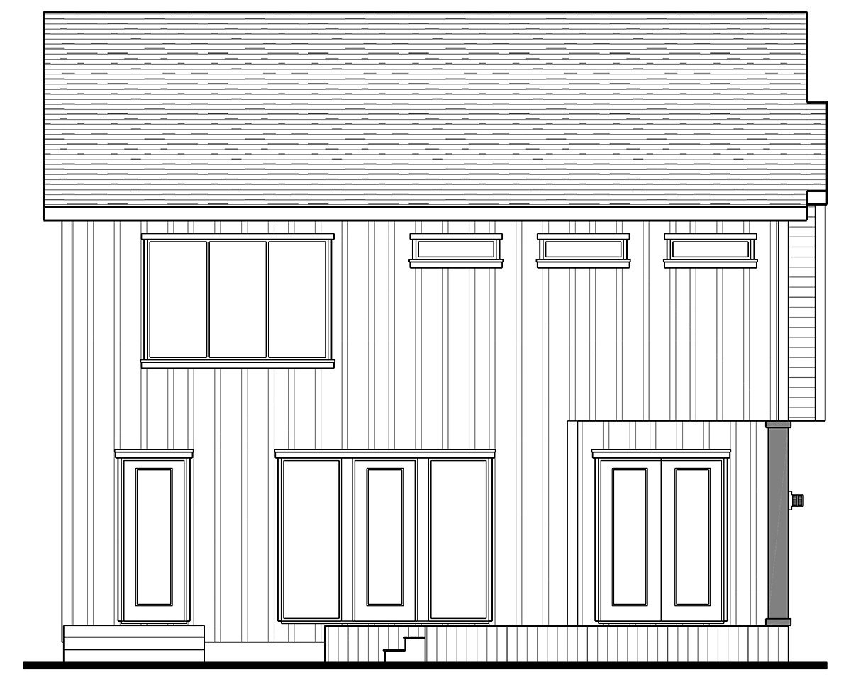 House Plan 83365 Rear Elevation