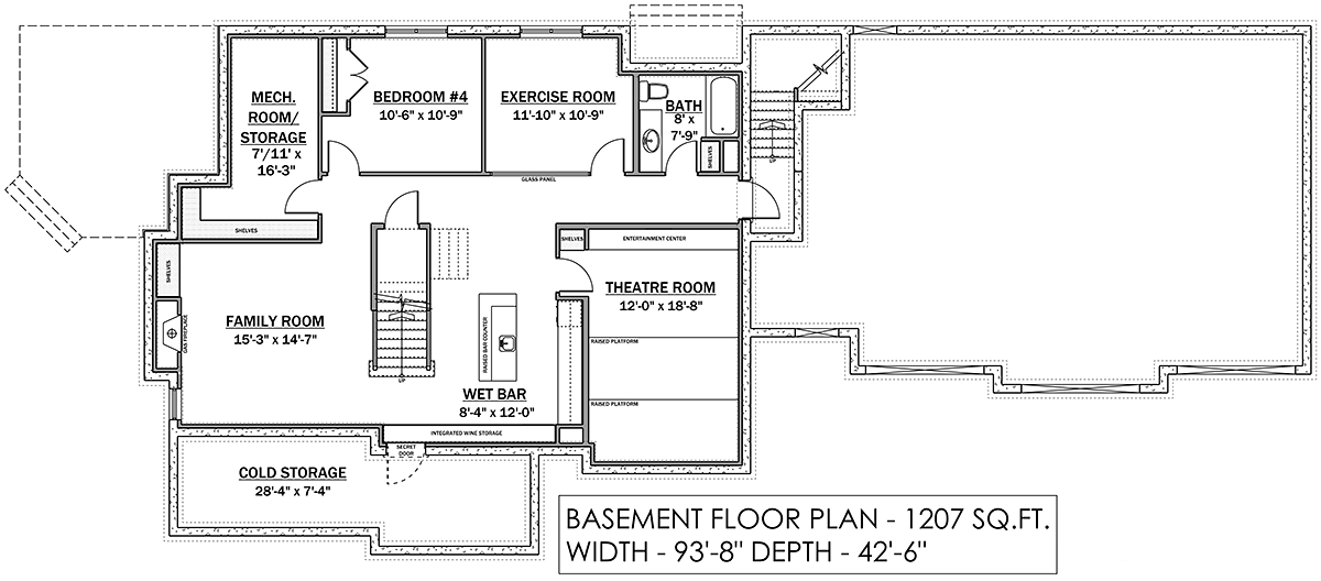 House Plan 83367 Lower Level