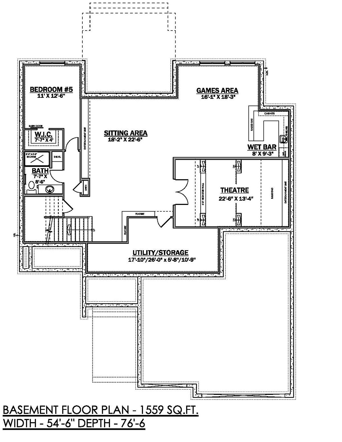 House Plan 83382 Lower Level