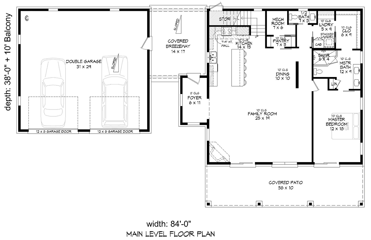 House Plan 83406 Level One