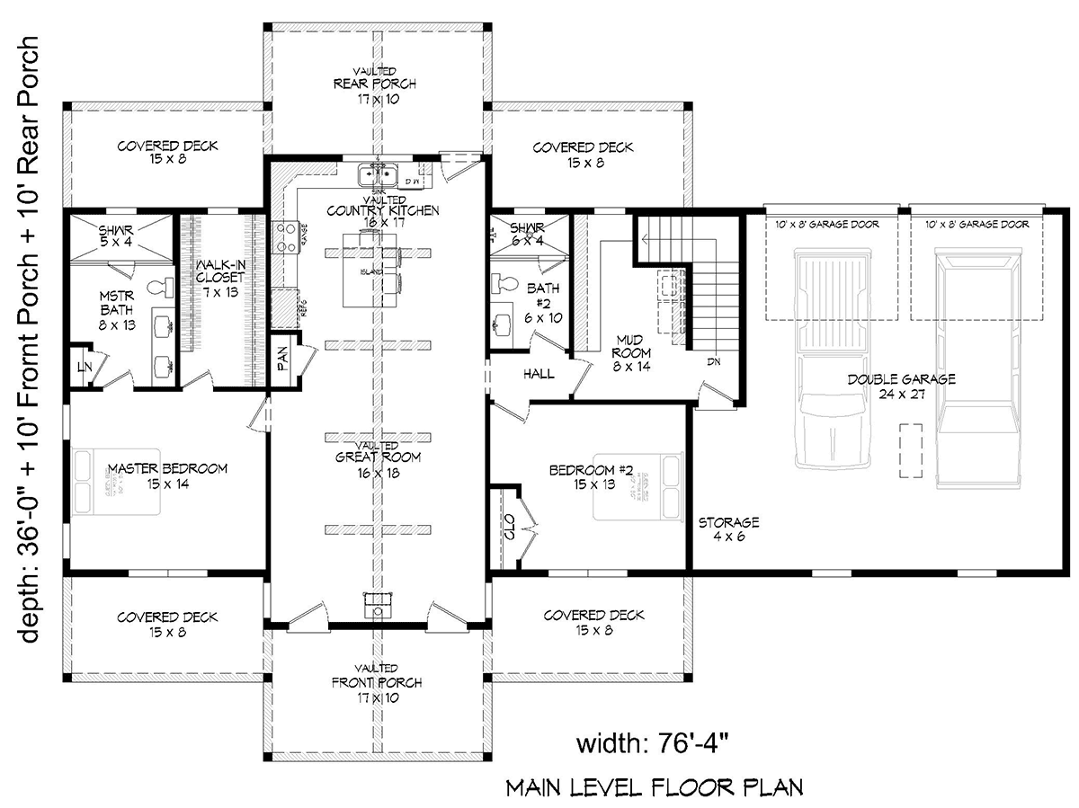 House Plan 83416 Level One