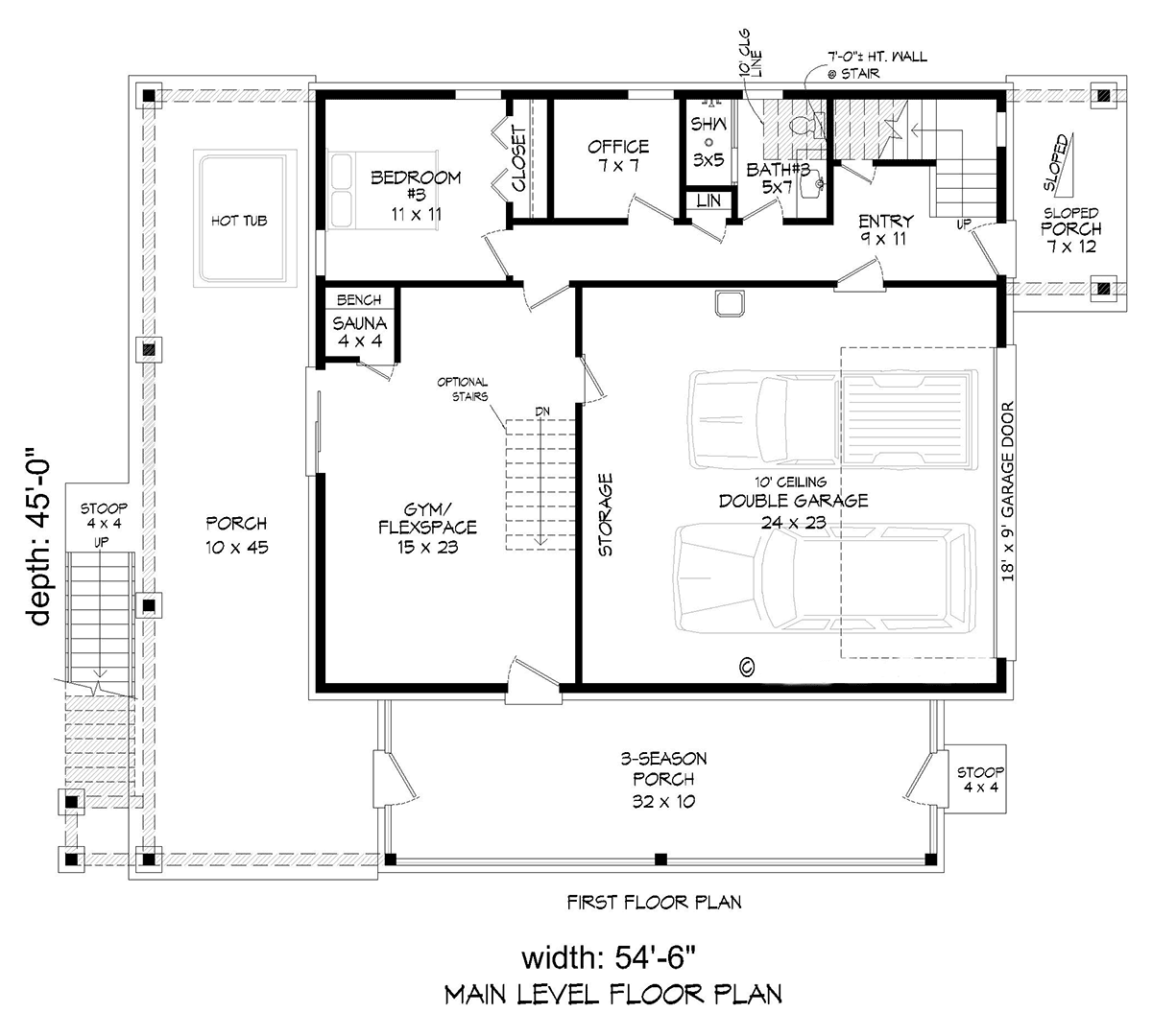 House Plan 83417 Level One