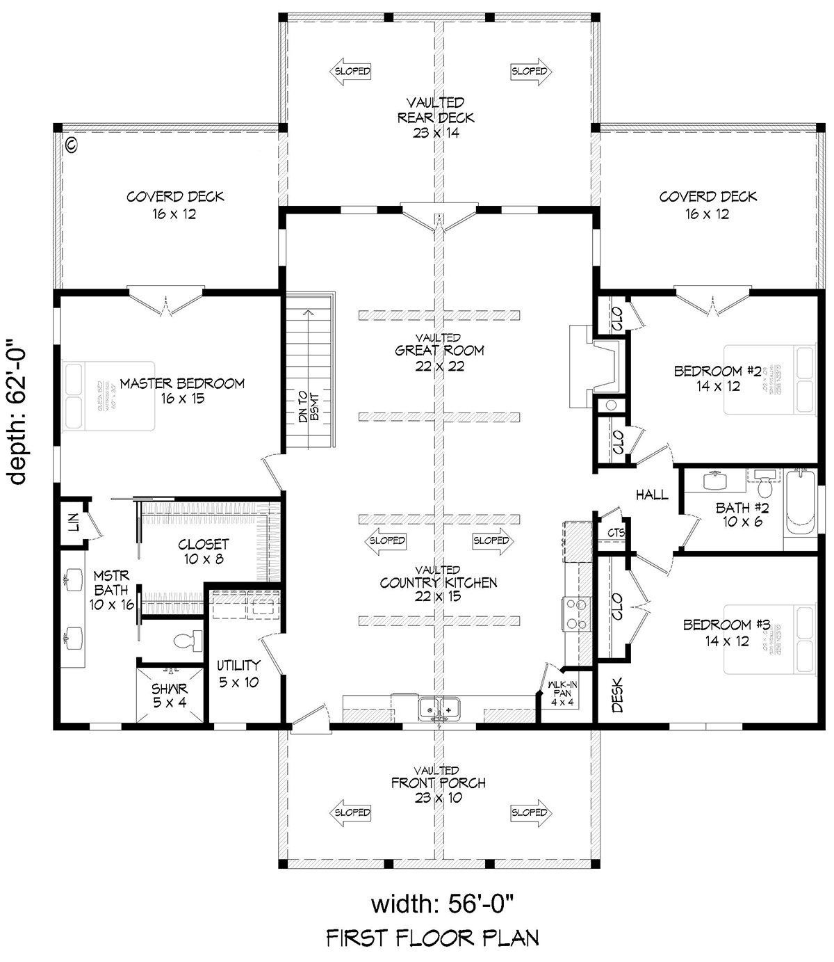 House Plan 83422 Level One