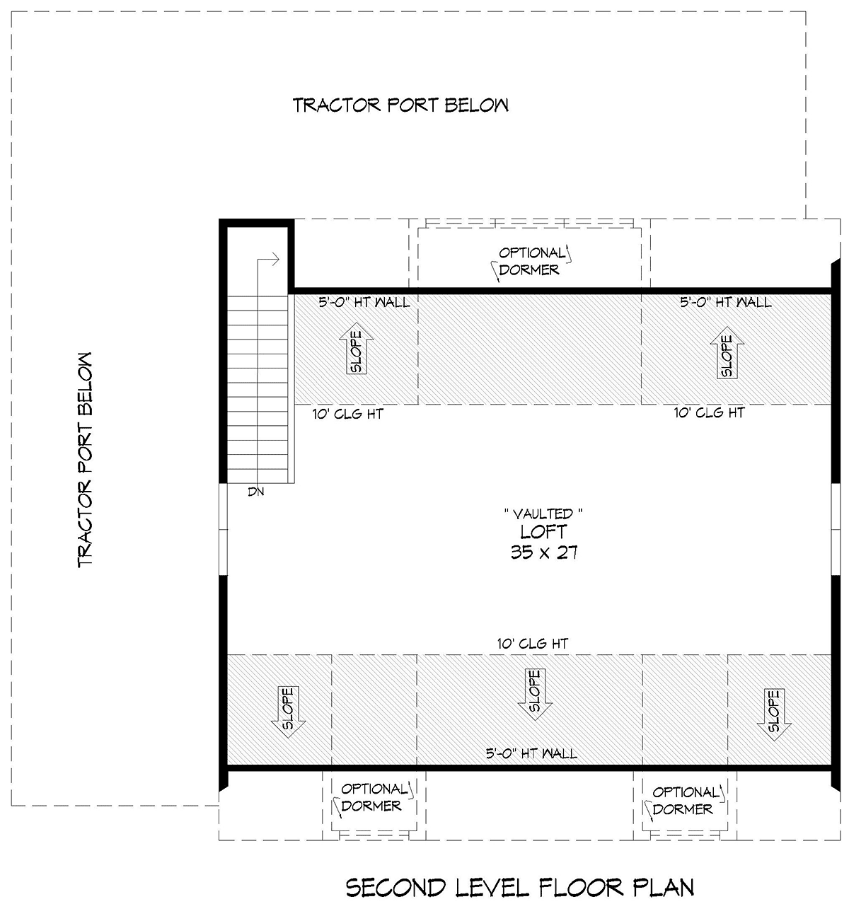 Garage Plan 83444 - 2 Car Garage Level Two