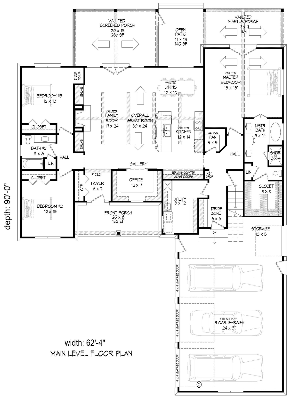 House Plan 83472 Level One