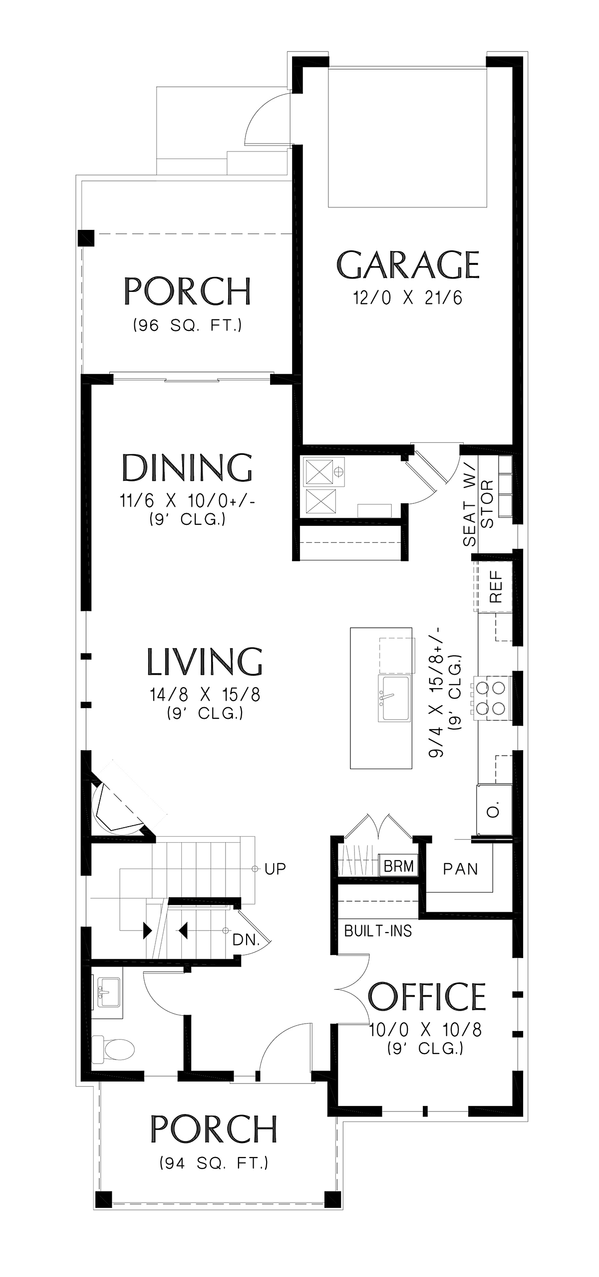 House Plan 83502 Alternate Level One
