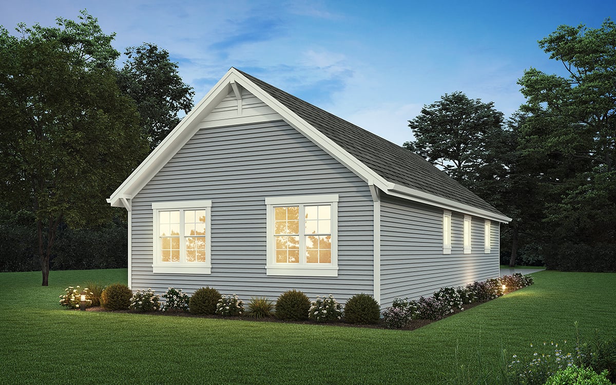 Garage-Living Plan 83508 Rear Elevation
