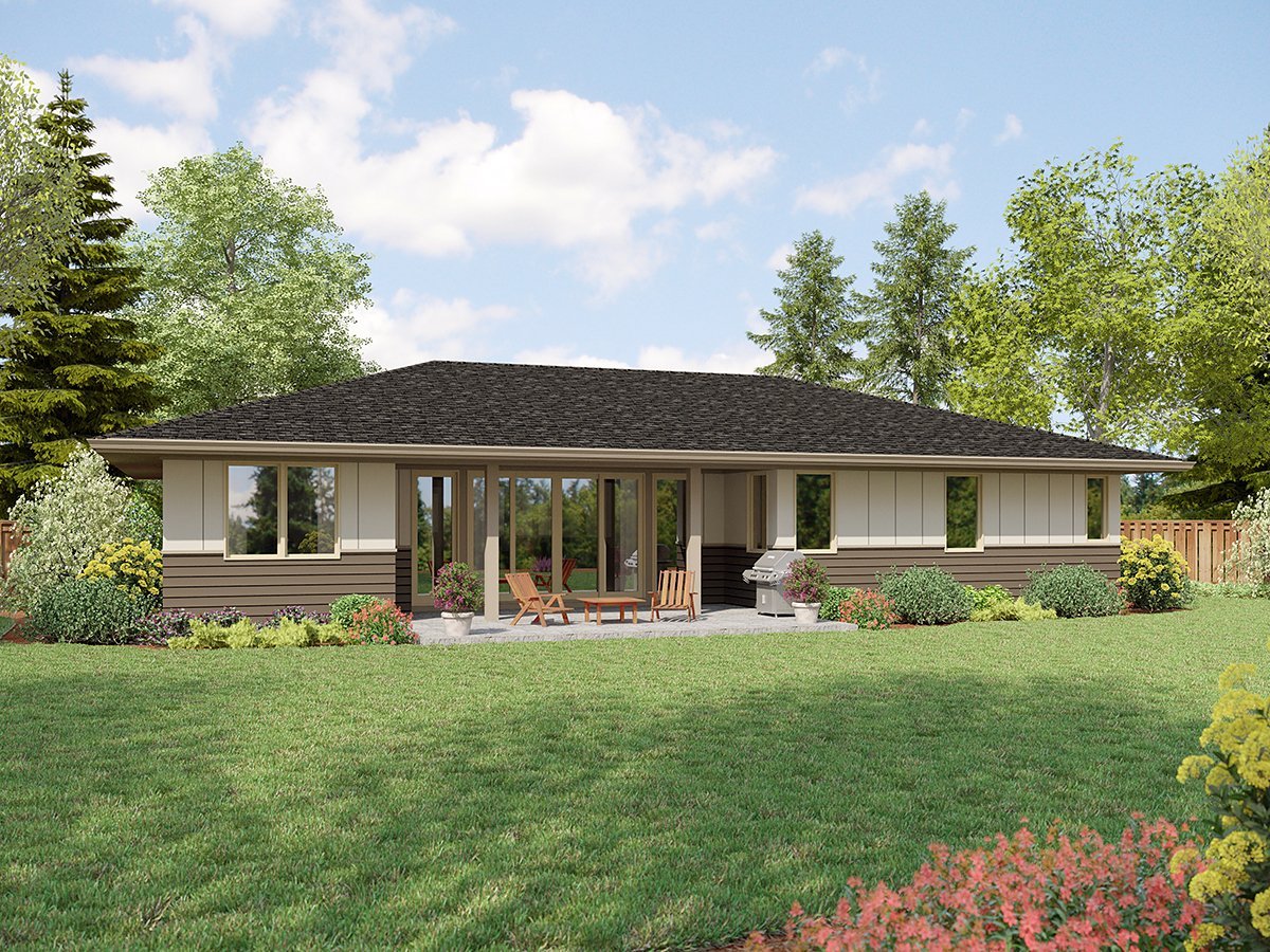 House Plan 83513 Rear Elevation
